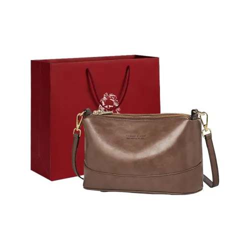 Old Man's Head Коровья кожа с синтетической кожей Сумка через плечо Маленькая Женская Кофейная