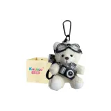 Космос Зеркальце Камера - Белый Медведь (Черный Шнур) + Коробка - 11 см