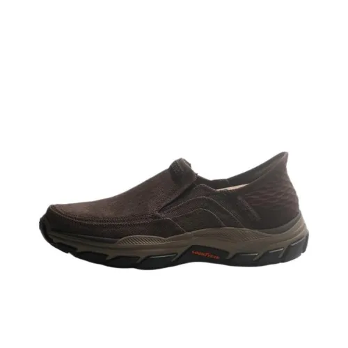 Skechers Relaxed Fit Низкий Топ Повседневная Обувь Мужская Деним Коричневый