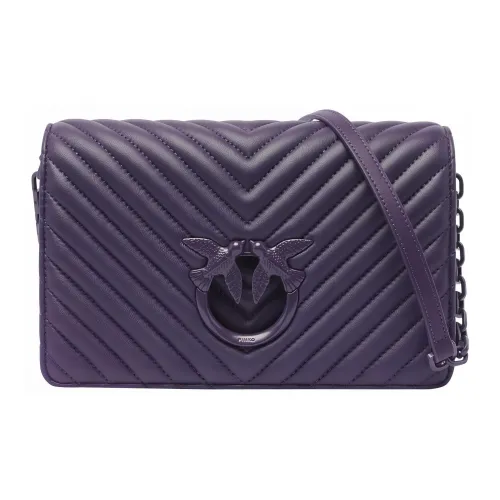 PINKO Click Series Sheepskin Сумка через плечо Стандартная Женская Темно-фиолетовая