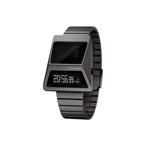 IB BENLYDESIGN S30002S2 Электронный Механизм Нержавеющая Сталь Ремешок Часы Унисекс Черный Циферблат