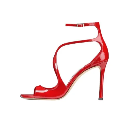 Jimmy Choo Azia One Sandals Strap 9,5cm Women's Red Джимми Чу Азиа वन Сандалии Ремешок 9,5 см Женские Красные