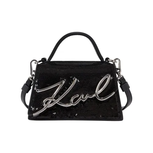 Сумка через плечо из кожи Karl Lagerfeld женская черная