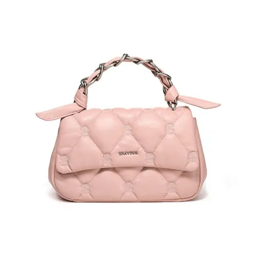 Simedin Сумка из коровьей кожи с одним плечевым ремнем среднего размера женская цвет экрю глубокий черный пыльно-розовый