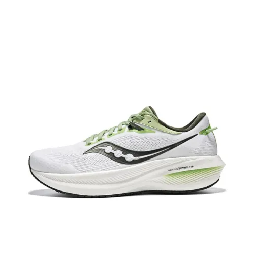 Saucony Triumph Victory 21 Low Топ Повседневные Беговые Кроссовки Мужские Белые Зеленые