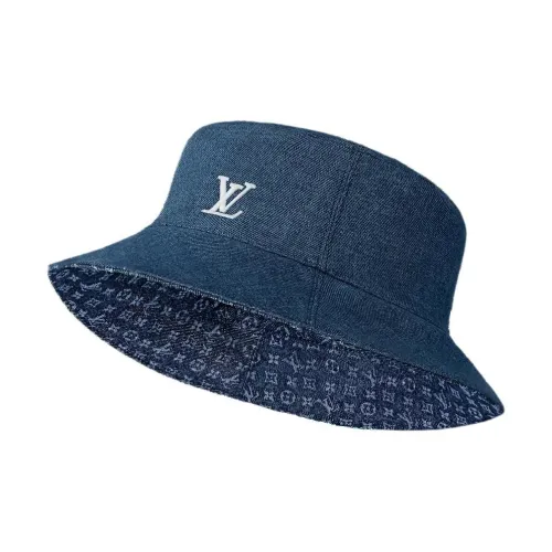 LOUIS VUITTON Cotton Bucket Hats Мужской Джинсовый Синий