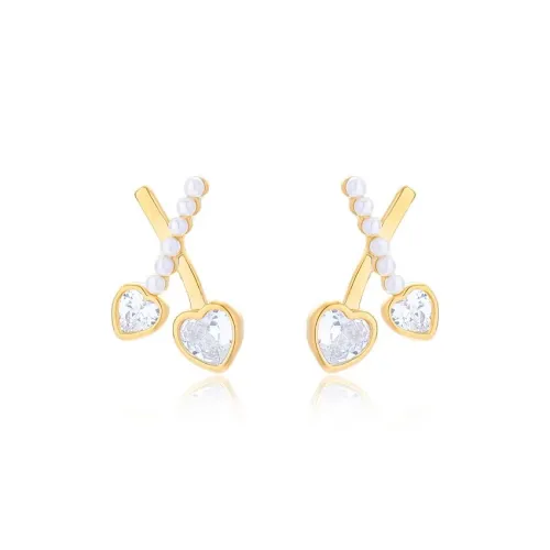 Серьги-гвоздики Vegetarian из серебра S925 унисекс