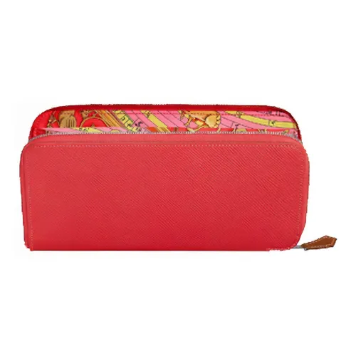 HERMES Silk'In Коровья кожа Кошелек Женские Jaipur Розовый