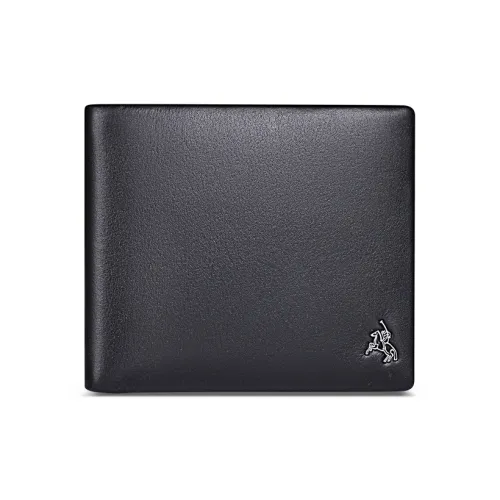 POLOMEISDO Топ Коровья Кожа Кошелек Бизнес Бренд Кожа Заколка Стандартный Мужской Черный