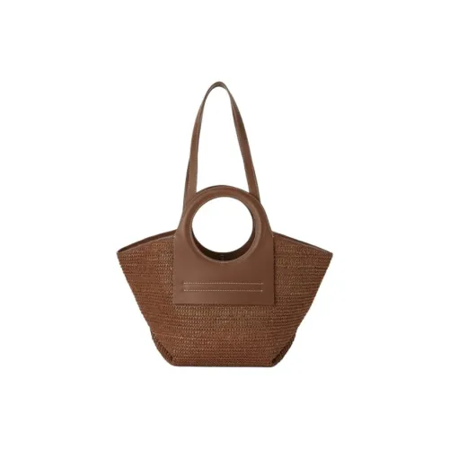 Hereu Рафия Волокно Телячья Кожа Сумка через плечо Средняя Женская Темный хаки