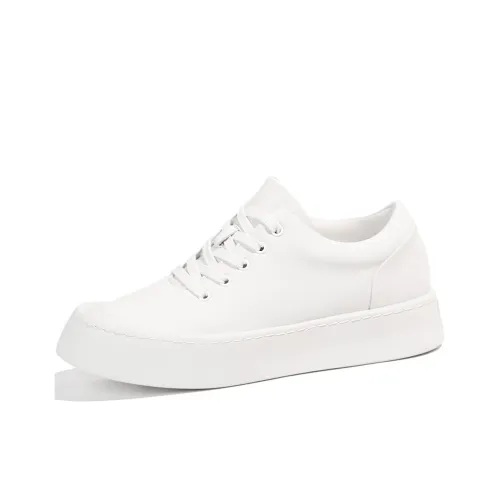 SULEGAO Slip-resistant Low Top Скейтборд Кроссовки Мужские Белые