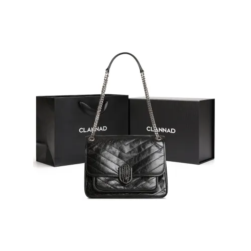 Clannad Коровья кожа Сумка через плечо Стандартная Женская Черная