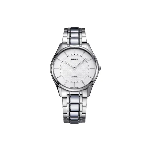 EBOHR Master Collection Кварцевый механизм стальной ремешок из вольфрамовой стали мужские часы белый циферблат