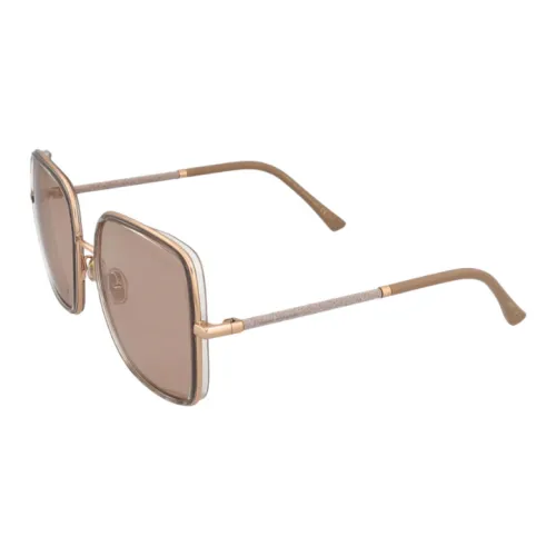Jimmy Choo Металл Нерегулярная форма Солнцезащитные очки Женские Коричневый