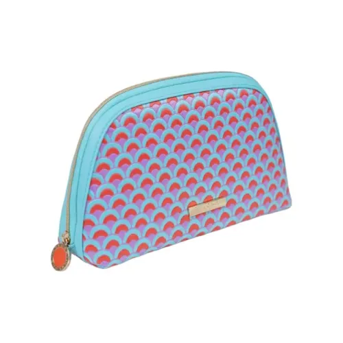 BVLGARI Вышивка Павлин Синий Косметичка Портативный