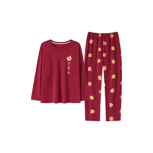 Mulong Family Пижамный комплект Женские Красный