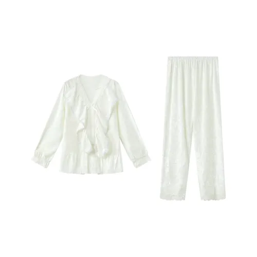 MIANQU Белый Женский Пижамный Комплект