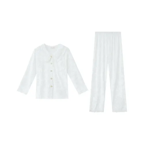 MIANQU Белый Женский Пижамный Комплект