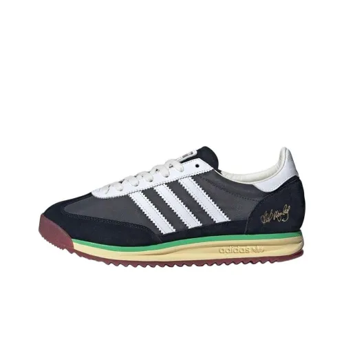 Bob Marley Совместное издание x Adidas Originals SL 72 Противоскользящий устойчивый к истиранию Низкий топ Casual Унисекс Черный Белый