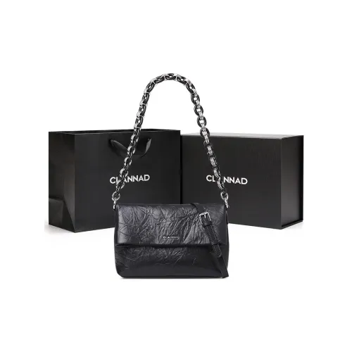 Clannad Коровья кожа Сумка через плечо Стандартная Женская Черная