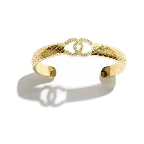 CHANEL Металл Стразы Браслеты Женские Золото