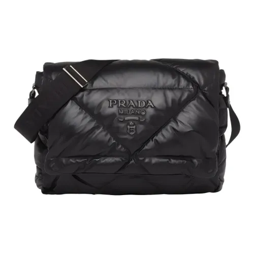 PRADA Овчина Сумка через плечо Сумка на плечо Мужская Черная