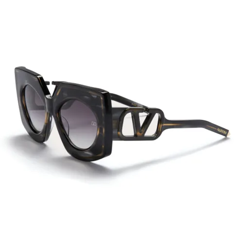 Valentino Нерегулярная форма Солнцезащитные очки Женские Черный