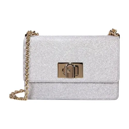 Furla 1927 Collection ПУ (полиуретан) Сумка через плечо Маленькая Женская Серебряная