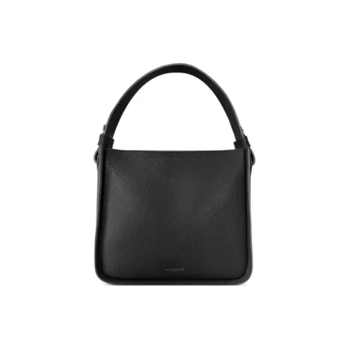 Le Parmentier Натуральная кожа Тисненая Сумка Средняя Женская Черная