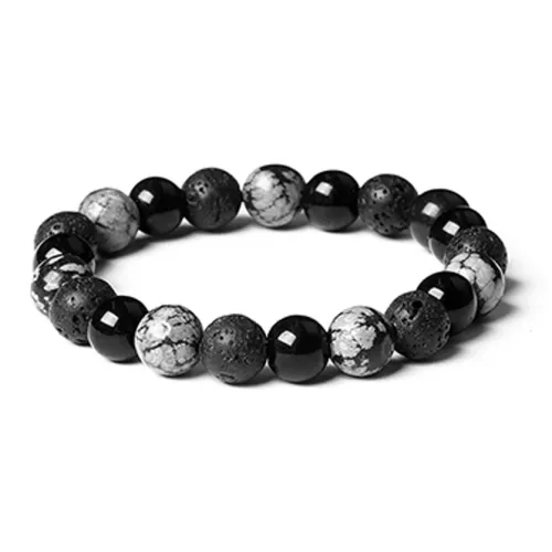 TIG Обсидиан Вулканический камень Браслеты Унисекс