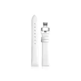 Лицевая коровья кожа - Белый - Серебряный - Двойная застежка-бабочка