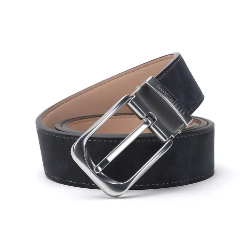 ELLE HOMME Повседневный ремень застежка-липучка верх из коровьей кожи ремень мужской синий ширина 3,7 см