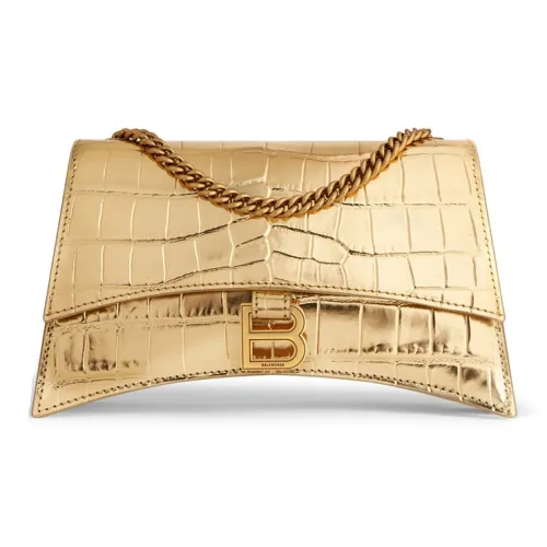 Balenciaga Crush Телячья кожа Сумка через плечо Сумка на плечо Женская Золотая