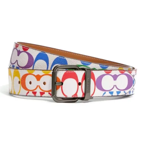 COACH Ремни из коровьей кожи Мужской Многоцветный Ширина 3,8 см