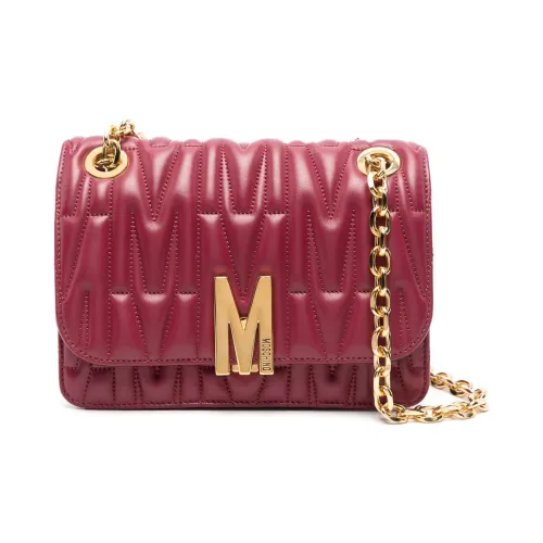 MOSCHINO Овечья кожа Сумка через плечо Сумка на плечо Женская Рубины Розовый