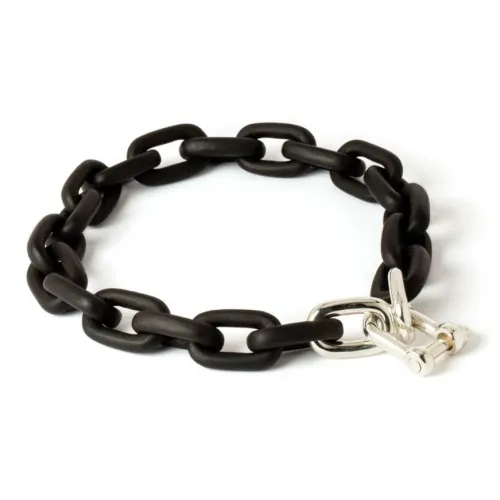 Parts Of Four Серебряный Деревянные браслеты Женские Черный