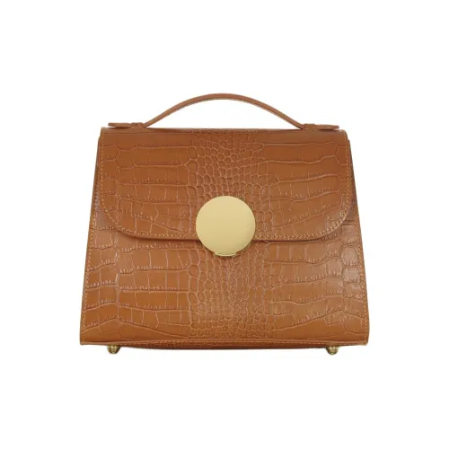 Le Parmentier Тисненая Телячья Кожа Сумка через плечо Сумка Обычная Женская Коньяк