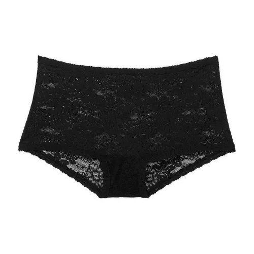 Victoria's Secret Розовый Wink Boyshort Panty Чисто черный Женское нижнее белье 1 упаковка Чисто черный