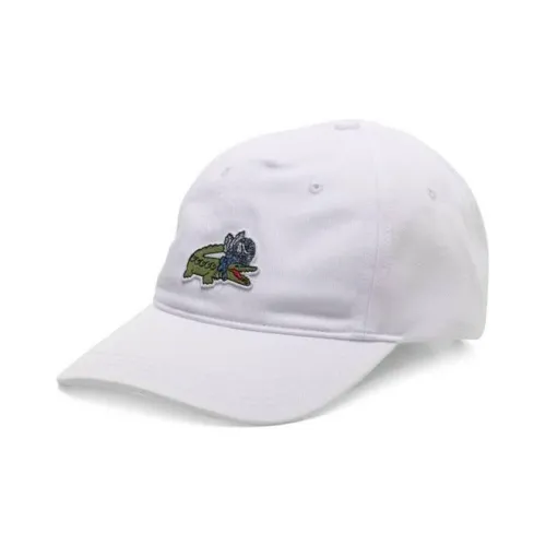 Кепки из хлопка с логотипом LACOSTE, белые, мужские