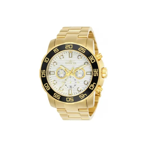 INVICTA Pro Diver Collection Мужские часы Кварцевый механизм Ремешок из нержавеющей стали 50 мм Белый циферблат