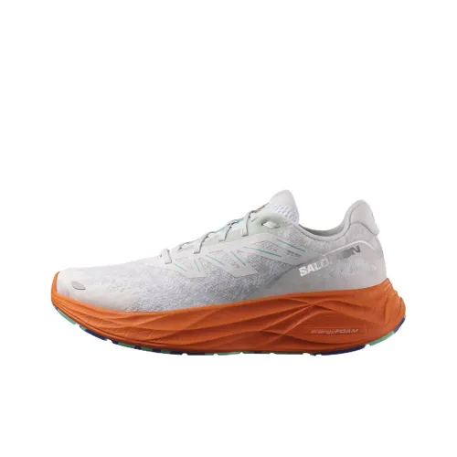 SALOMON AERO GLIDE 2 Slip Устойчивый к истиранию Низкий Топ Повседневные Беговые кроссовки Мужские Белый Оранжевый