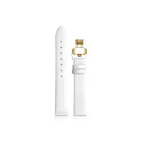 Лицевая коровья кожа - Белый - Золотой - Двойная застежка-бабочка