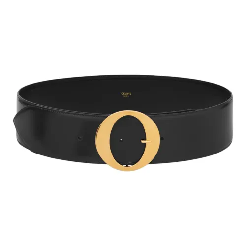 CELINE Кожаные ремни Женские Черный Ширина 6,5CM