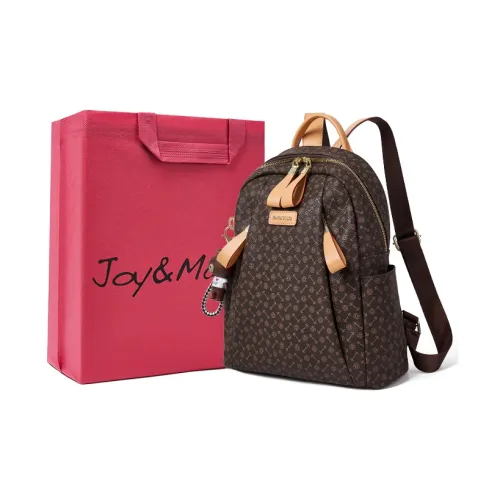 Joy Mario ПВХ Спортивный Рюкзак Женский Кофейный Экрю Матча