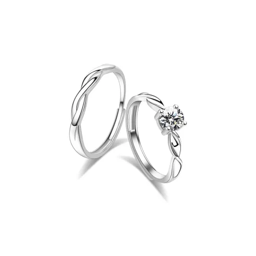D.K.X Циркон Переплетенное Кольцо Любовь Унисекс