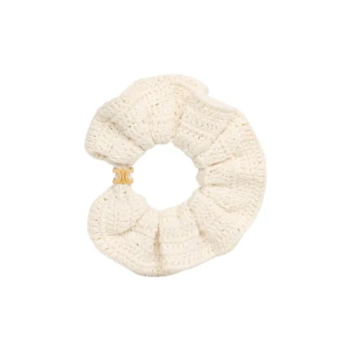 CELINE Хлопок Латунь Резинки для волос с спиралью Женские Белый Золотой