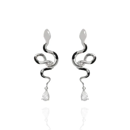 DREAM PARTY Медный сплав Синтетический кубический цирконий Серьги-гвоздики из серебра S925 Унисекс