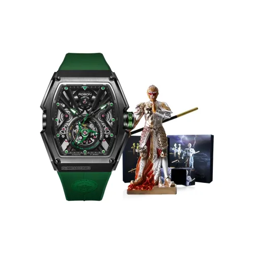 ROSDN Chinese Style Collection Механические часы с ремешком черный циферблат мужские часы