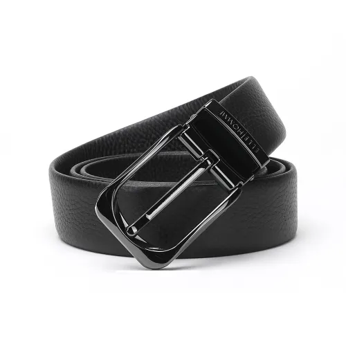 ELLE HOMME Ремни из коровьей кожи, черные, мужские