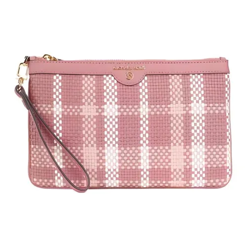 MICHAEL KORS Jet Set Charm Коровья кожа Клатч Большой Женский Розовый